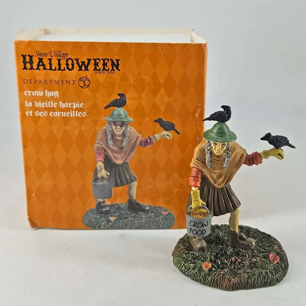 Department 56 Halloween Village Accessories Crow hag decor New in the box